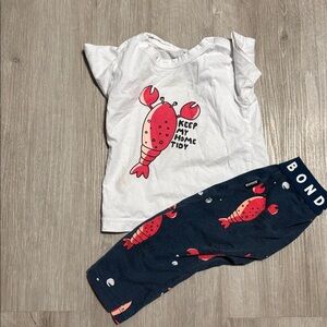 Bonds White and Navy Lobster Outfit